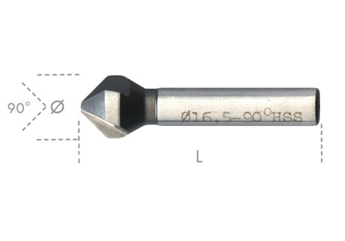 10 660 -Countersinking cutters with three cutters, HSS.