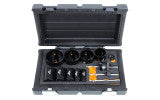 10 830 -13 Pcs assortment of holesaws and accessories