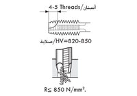 11 350 -Machine taps, B spiral point, metric thread, HSS-Co 5%.
