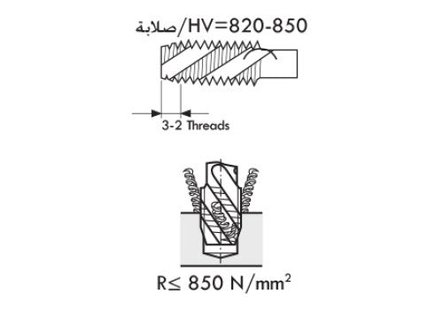 11 650 -machine taps 35 spiral flute metric thread -hss-co 5%.