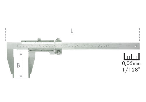 17 215 -Long vernier Caliper, carbon stee.